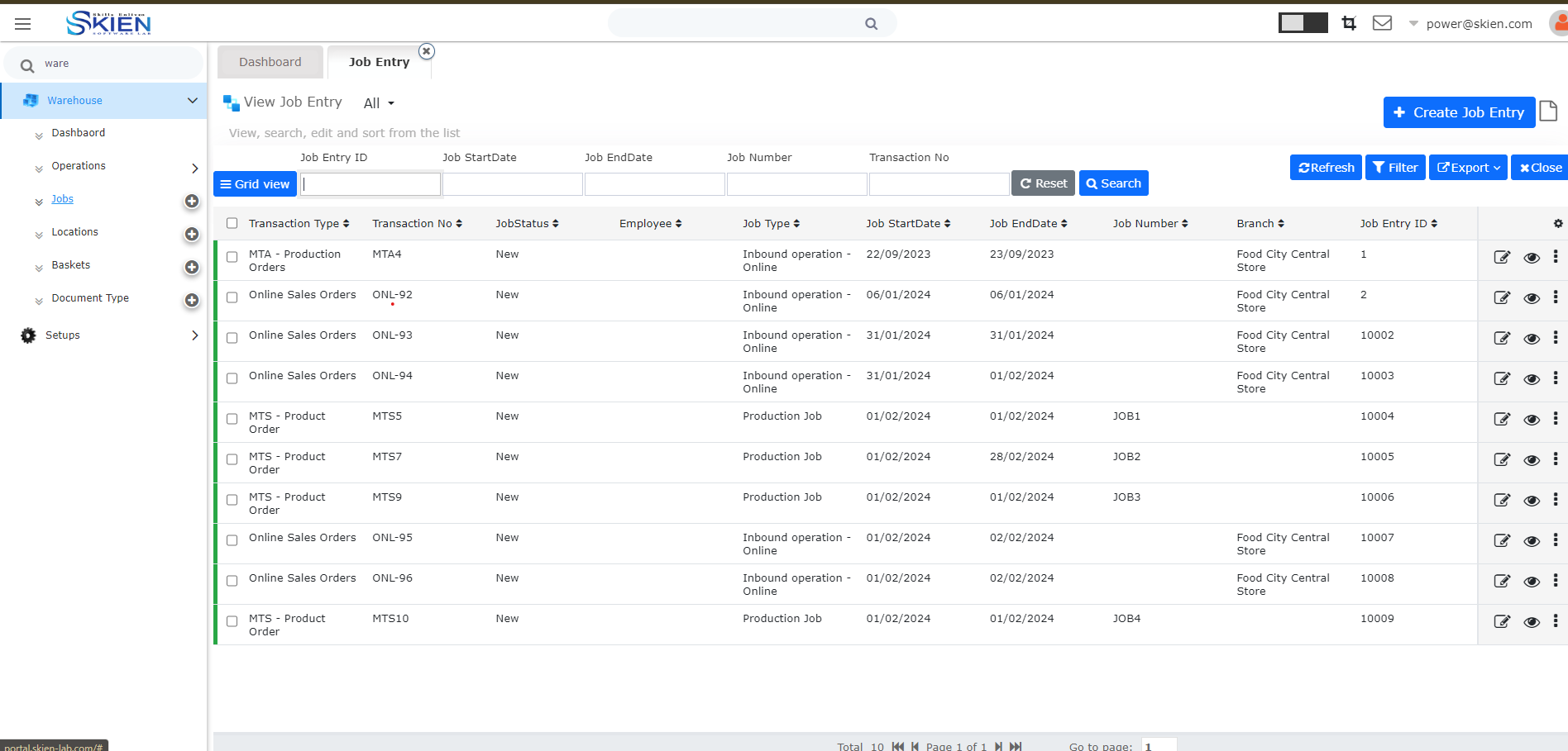 Skien Warehouse Management